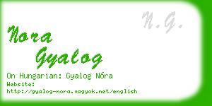 nora gyalog business card