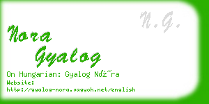 nora gyalog business card